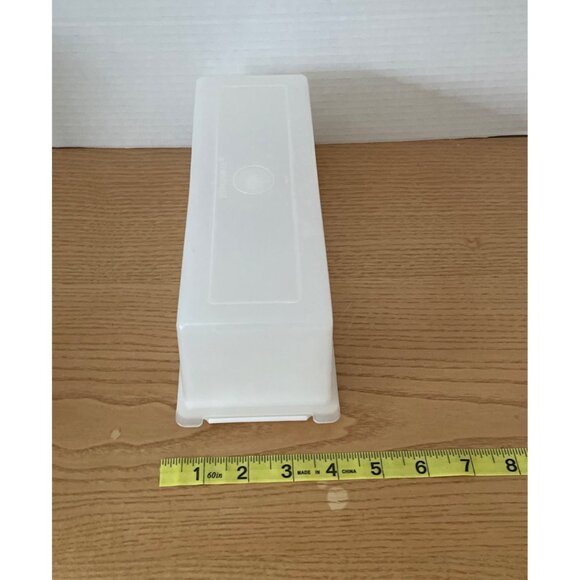 Vtg Tupperware Velveeta Cheese Keeper Dish Clear Plastic Rectangular Container - Picture 7 of 7